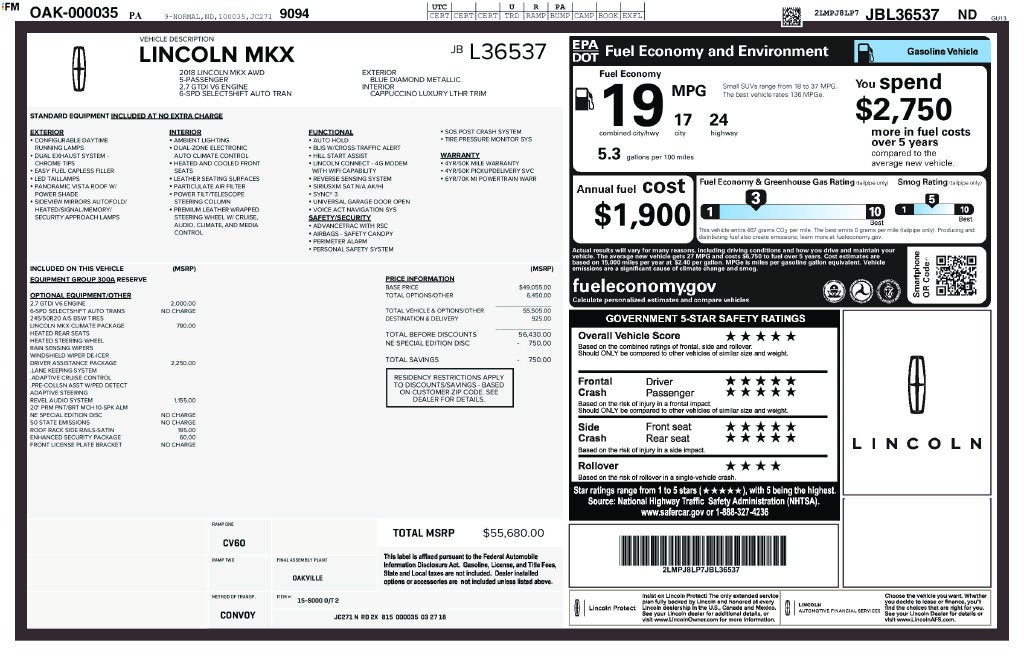 2018 Lincoln MKX Reserve