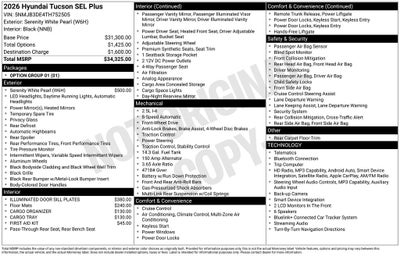 2026 Hyundai TUCSON SEL Plus