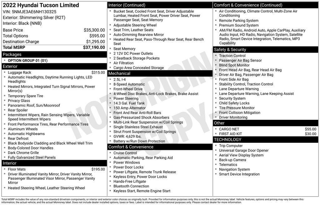 2022 Hyundai TUCSON Limited