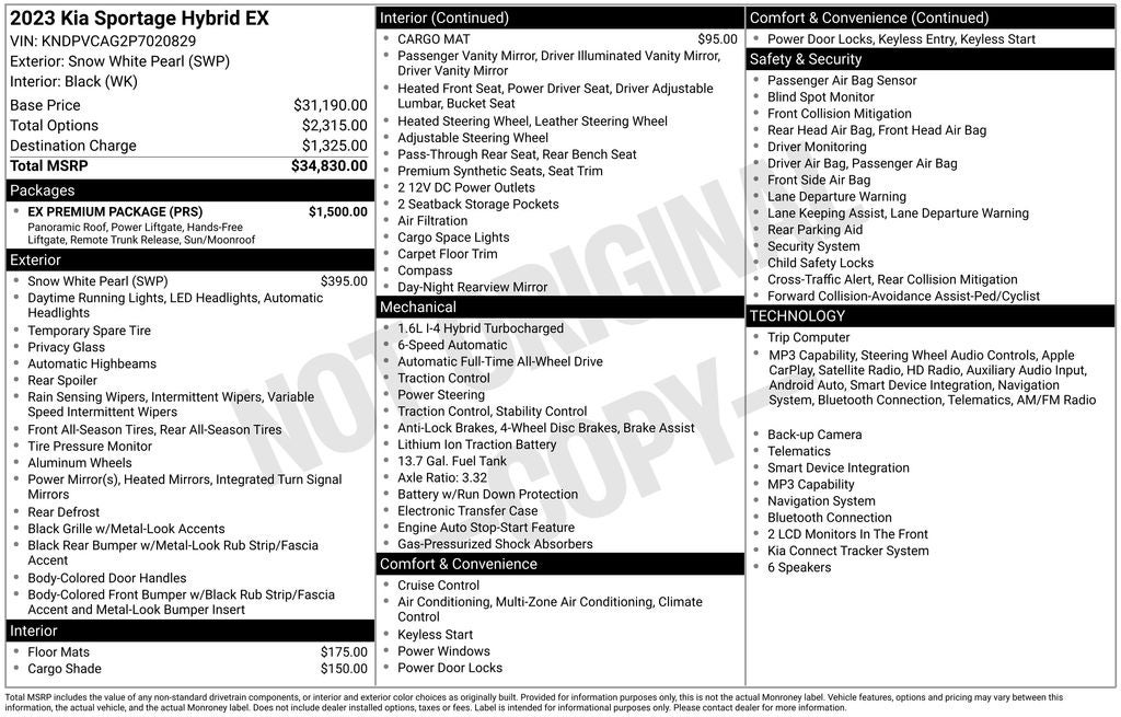 2023 Kia Sportage Hybrid EX