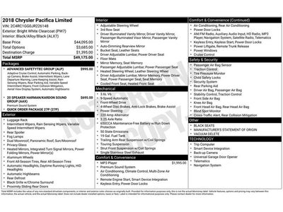 2018 Chrysler Pacifica Limited
