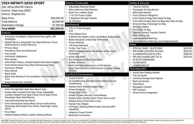 2024 INFINITI QX50 SPORT FWD
