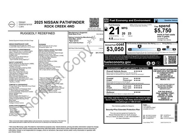 2025 Nissan Pathfinder Rock Creek