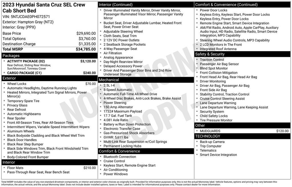2023 Hyundai SANTA CRUZ SEL