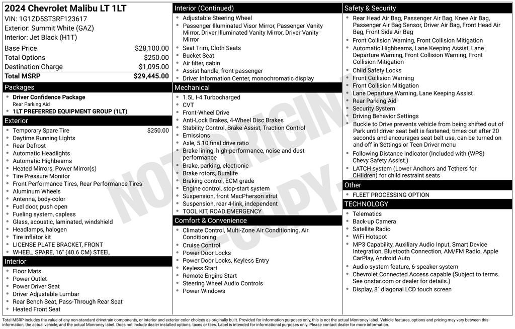 2024 Chevrolet Malibu LT 1LT