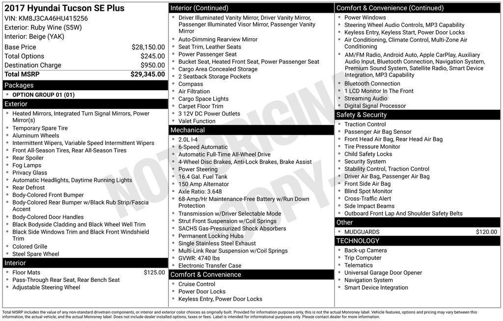 2017 Hyundai TUCSON SE Plus