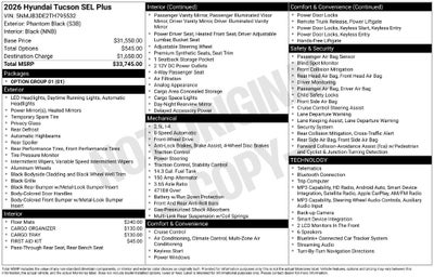 2026 Hyundai TUCSON SEL Plus FWD