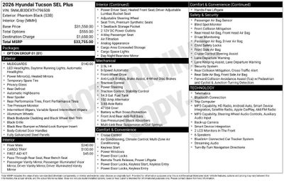 2026 Hyundai TUCSON SEL Plus FWD