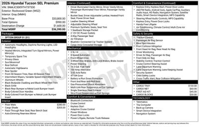 2026 Hyundai TUCSON SEL Premium FWD