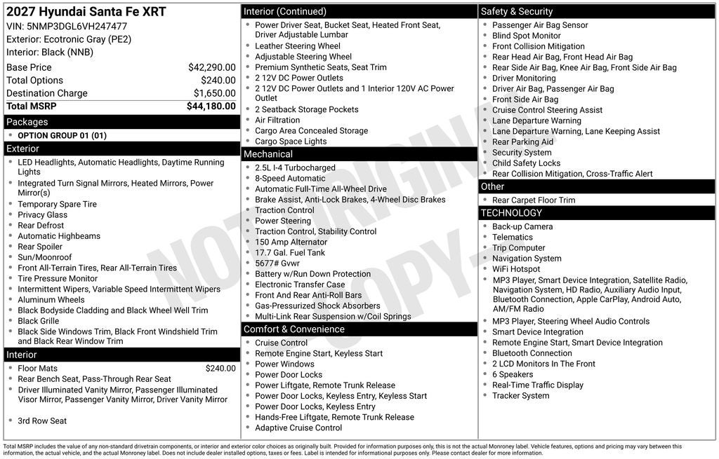 2027 Hyundai SANTA FE XRT AWD