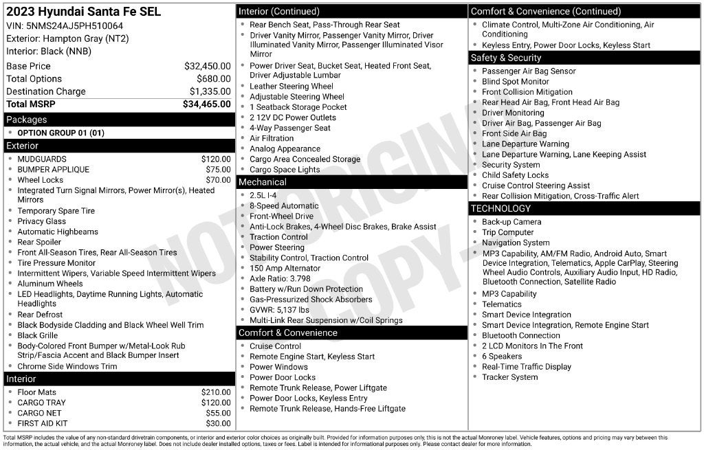 2023 Hyundai SANTA FE SEL