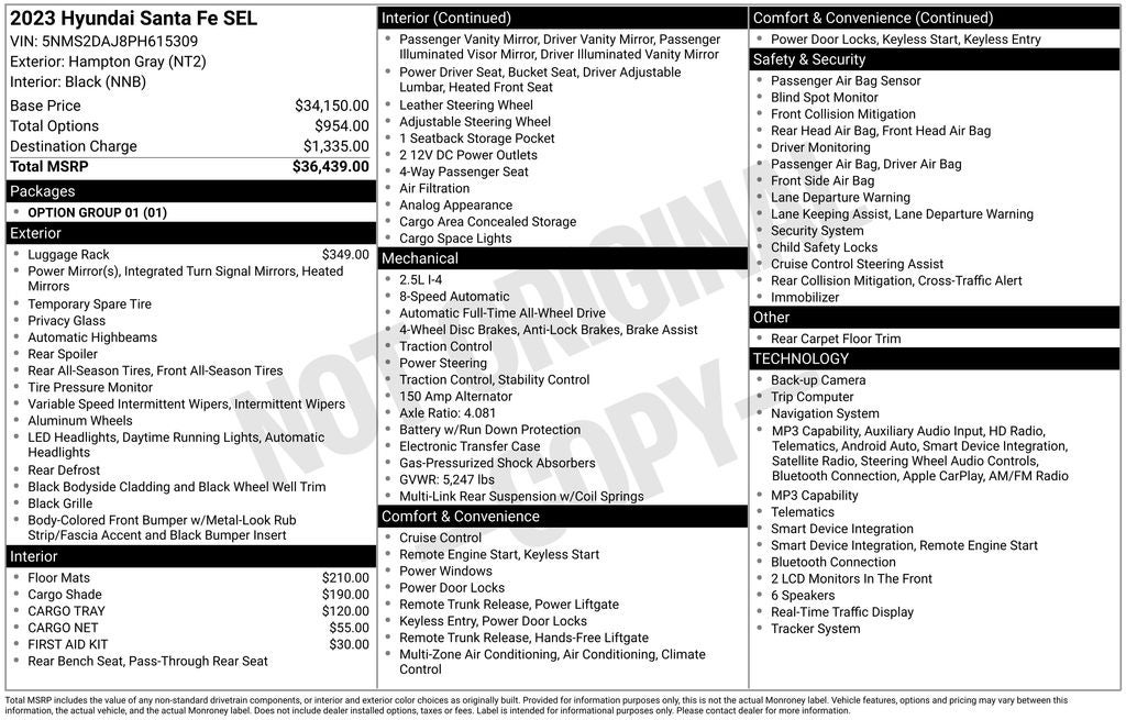 2023 Hyundai SANTA FE SEL