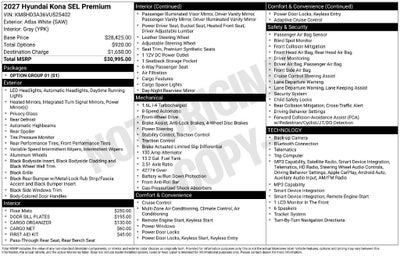 2027 Hyundai KONA SEL Premium FWD