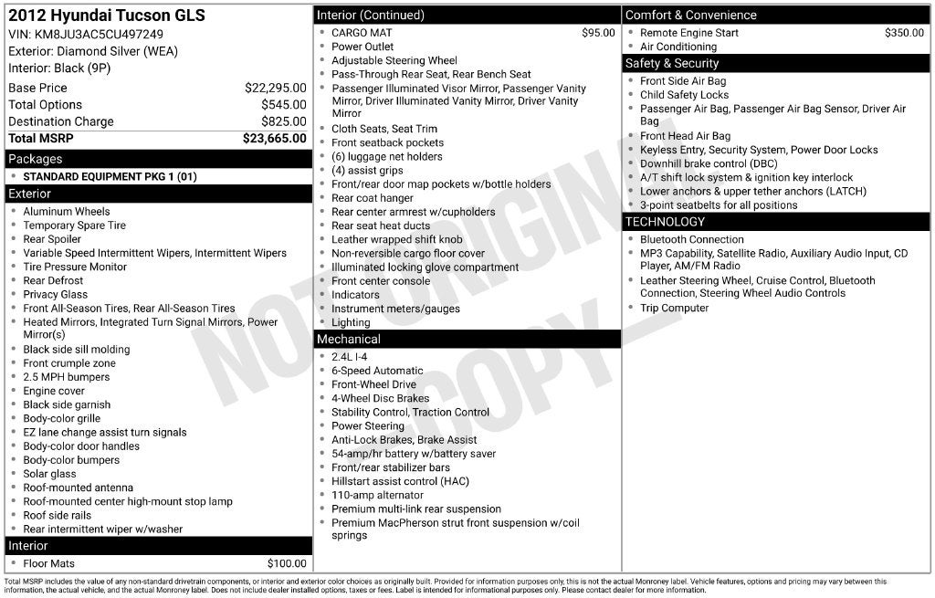 2012 Hyundai TUCSON GLS