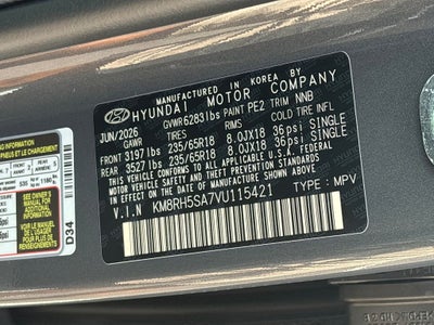 2027 Hyundai PALISADE HYBRID Blue SEL Premium 7P