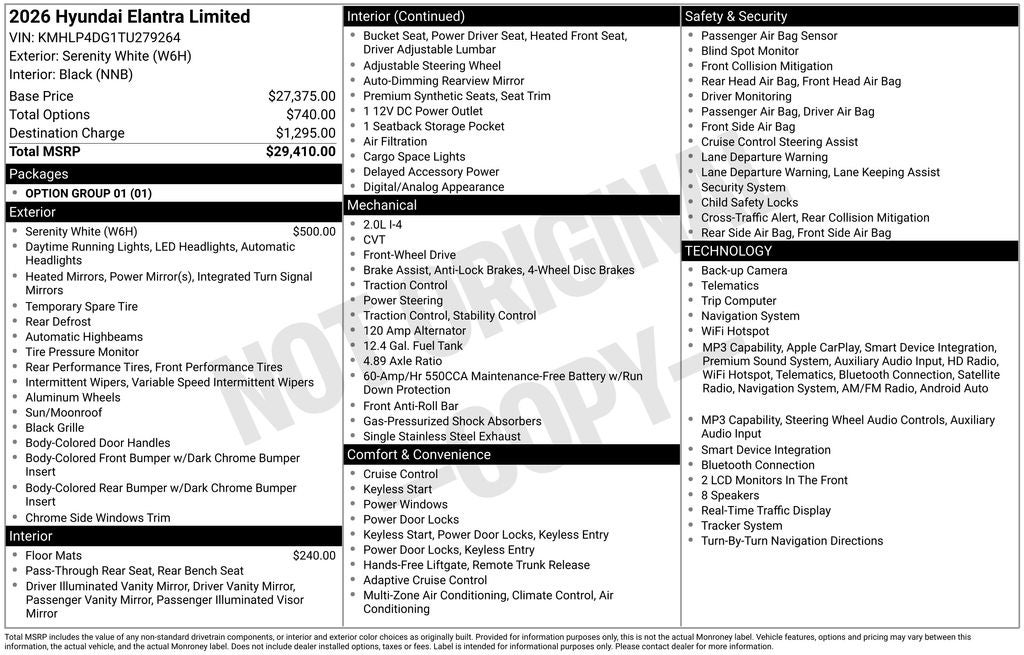 2026 Hyundai ELANTRA Limited