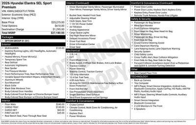 2026 Hyundai ELANTRA SEL Sport