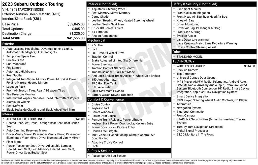 2023 Subaru Outback Touring