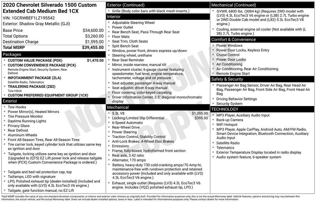 2020 Chevrolet Silverado 1500 Base