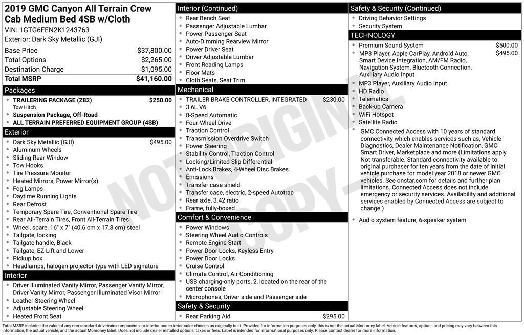2019 GMC Canyon Base