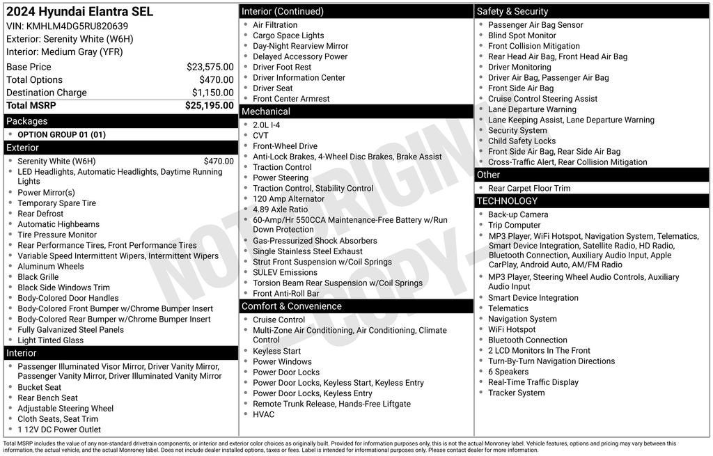 2024 Hyundai ELANTRA Base