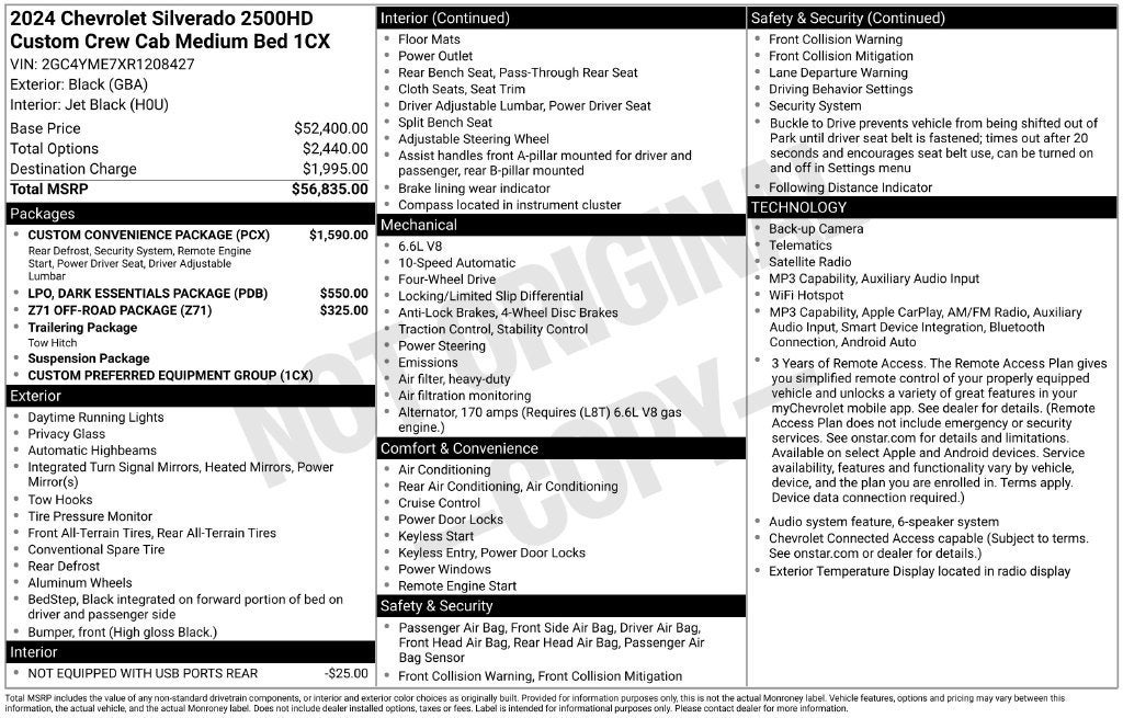 2024 Chevrolet Silverado 2500 HD Custom