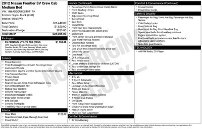 2012 Nissan Frontier SV