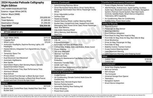 2024 Hyundai PALISADE Calligraphy Night Edition