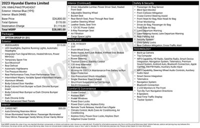 2023 Hyundai ELANTRA Limited